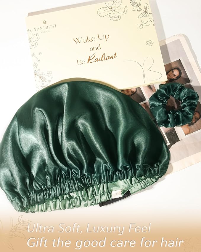 YANIBEST Adjustable Satin Bonnet Double Layer Hair Bonnet - Image 6