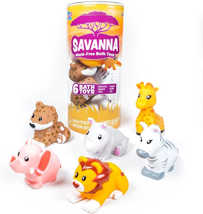 Tub Works® Savanna™ Mold Free Bath Toys, 6 Pack | Sealed, No Hole Bath Toys - Image 9