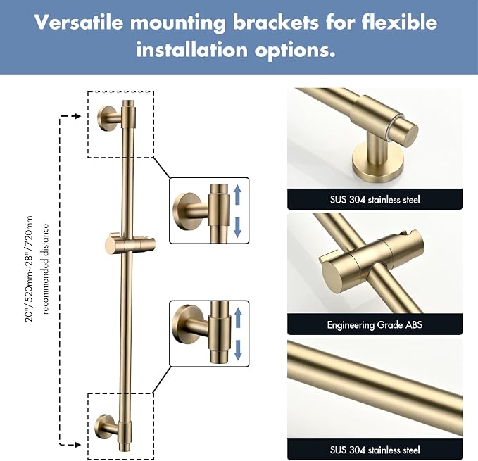 Adjustable Shower Slide Bar - Image 6