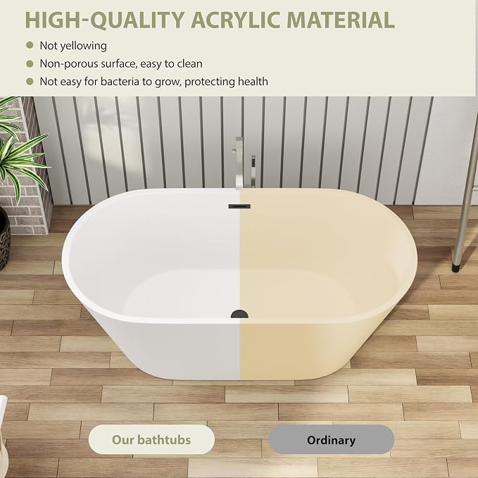 Mocoloo 59 Inch Freestanding Bathtub - Image 4