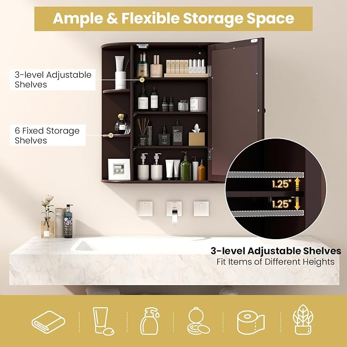 RELAX4LIFE Bathroom Wall Cabinet - Image 4
