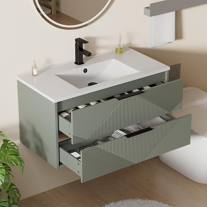 LUCKWIND 36" Floating Bathroom Vanity by LUCKWIND