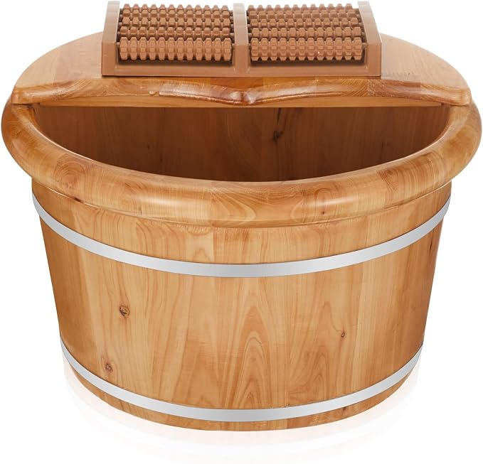 Geelin 10.24 Inch Tall Wooden Foot Bath Bucket by Geelin