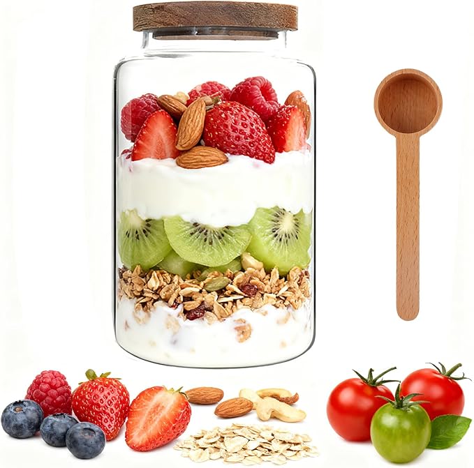 Large Glass Coffee Storage Jar by OULOVECO