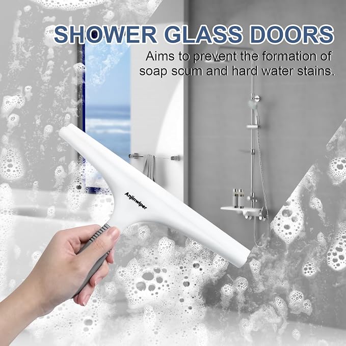 Silicone Shower Squeegee with Hook, Bathroom Squeegee - Image 4