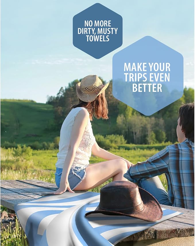 VENTURE 4TH Microfiber Beach Towel: Quick-Dry, Sandproof and Lightweight - Image 8