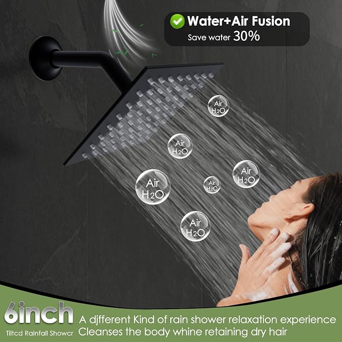 24x32 LED Dual Head Shower System 24"x32" Ceiling Mount Shower Head - Image 4