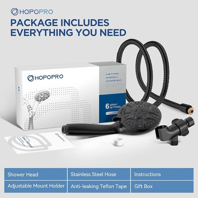 6-Mode High Pressure Handheld Shower Head - Image 8