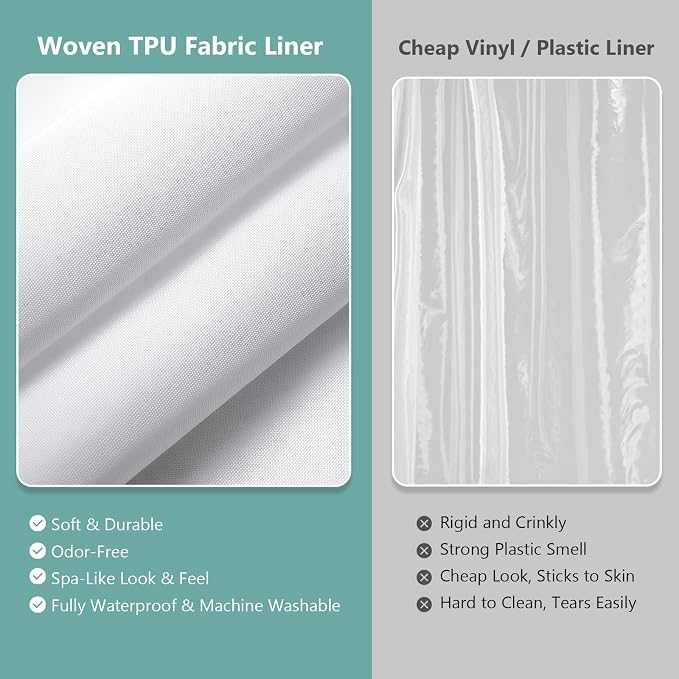 VANZAVANZU Hookless Shower Curtain - Image 2