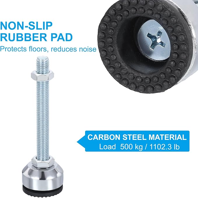 PATIKIL Furniture Leveling Feet 1.6" Dia Base M12 Thread - Image 3
