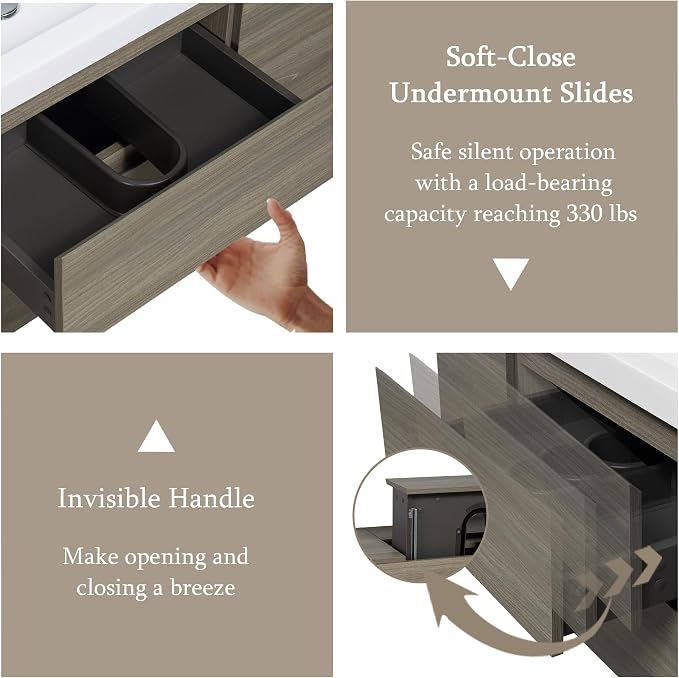 48" Floating Bathroom Vanity - Image 4