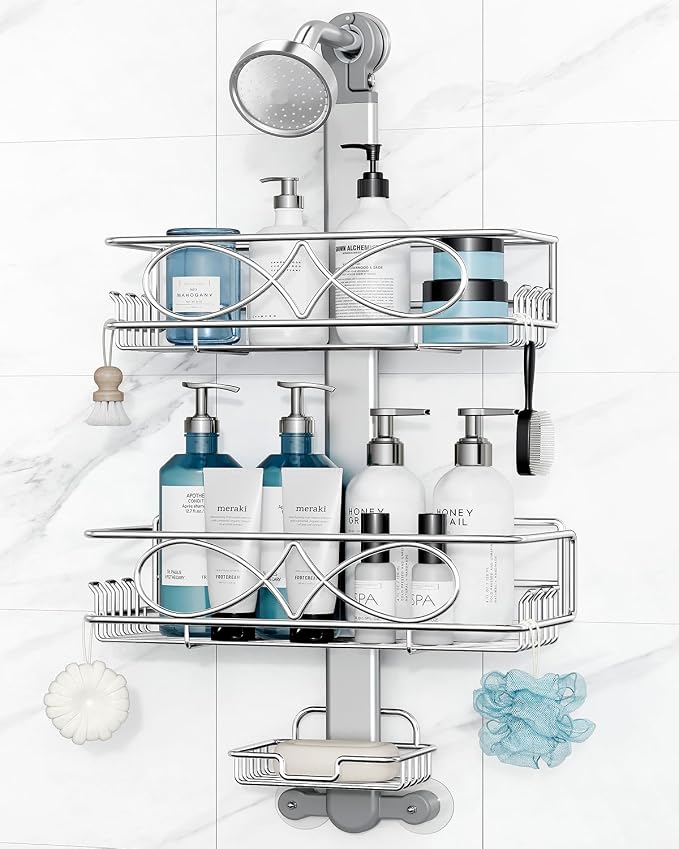 ODesign 2 Tier Stainless Steel Anodized Aluminum, Height-Adjustable Rustproof by ODesign
