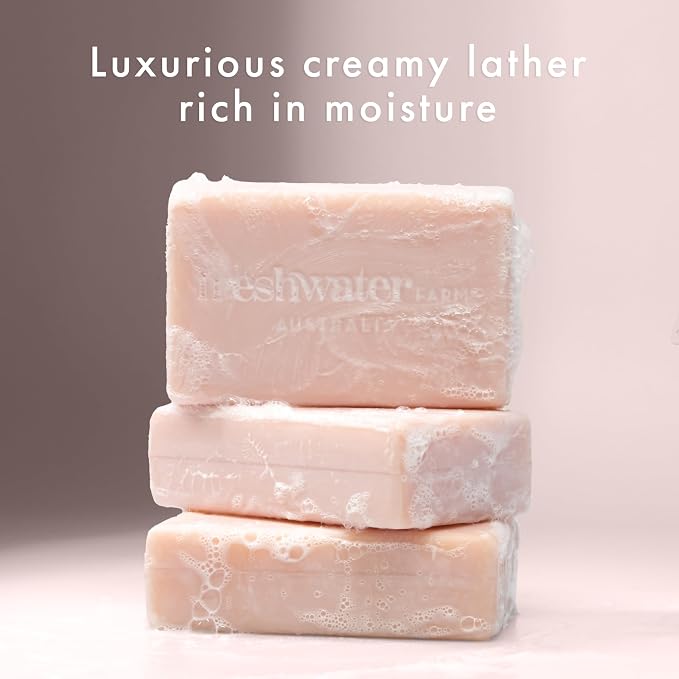 Freshwater Farm Australia Castile Natural Bar Soap | Rosewater + Pink Clay | - Image 4