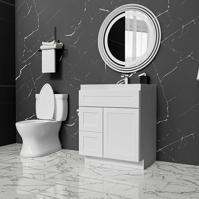 KitchenMan 30 Inch Bathroom Vanity Without Sink and Top Unassembled Bathroom - Image 6