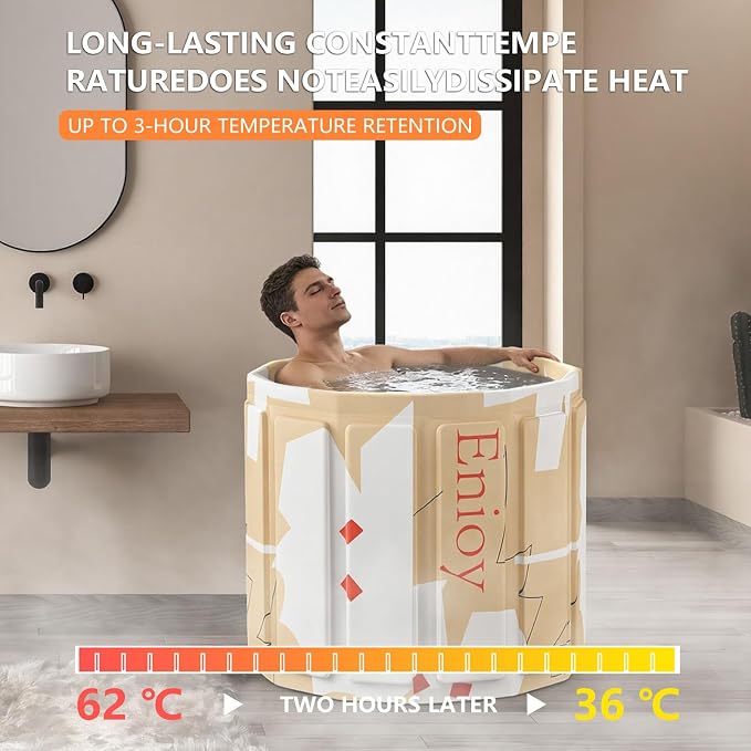 Portable Bath Tub for Adult, Foldable Soaking Bathtub for Hot SPA&Ice Bath - Image 9