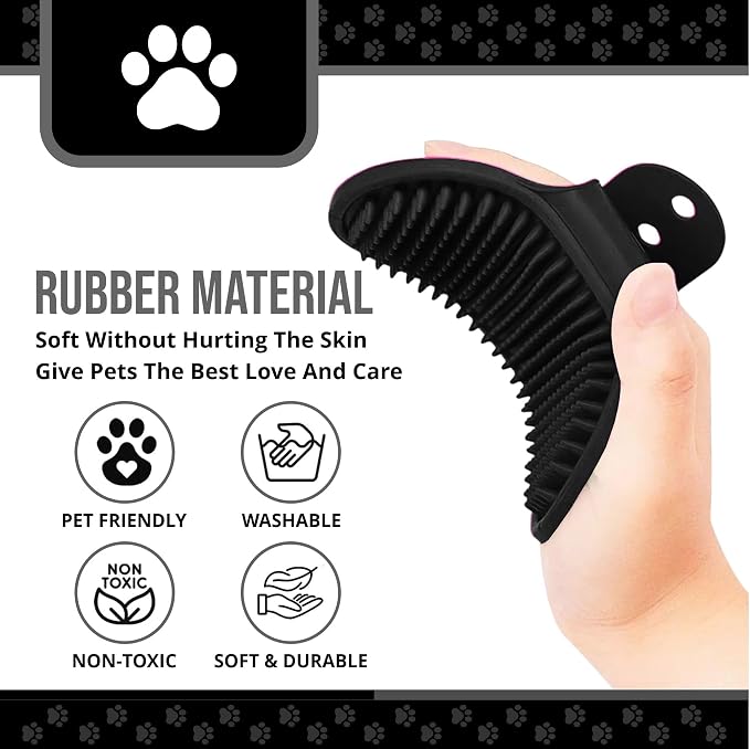 Silicone Dog Bath Brush – Soft Pet Scrubber - Image 4