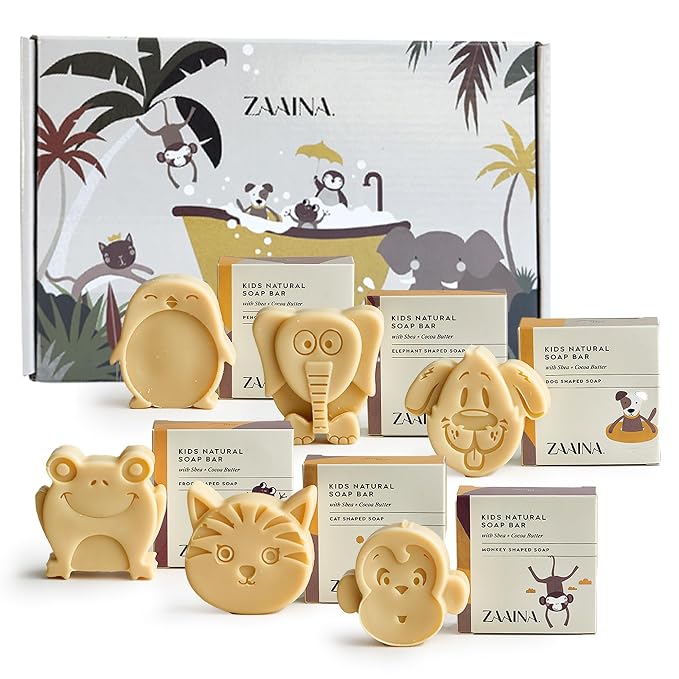 ZAAINA Kids Soap Bar – Christmas Stocking Stuffers, Unique Natural Animal by ZAAINA