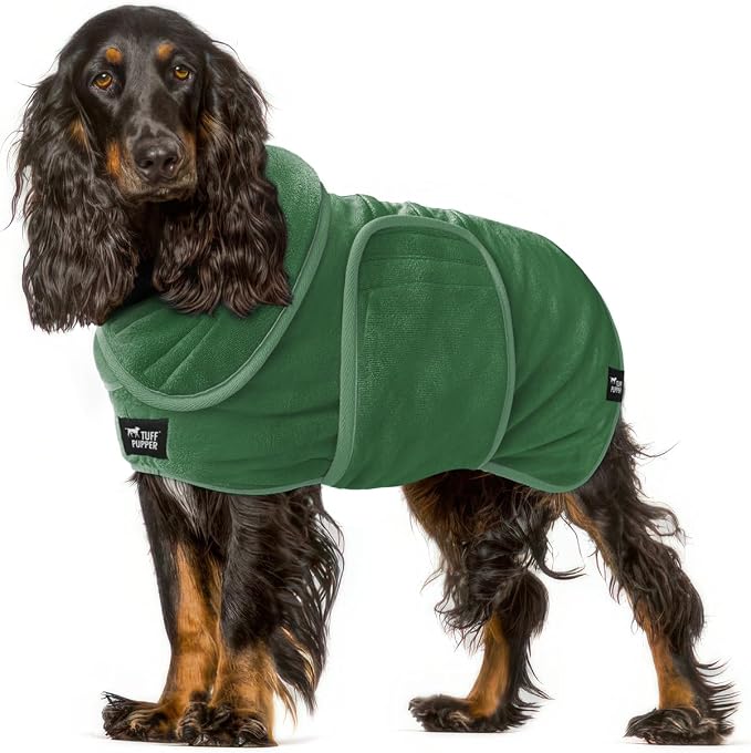 Tuff Pupper Fast Drying Dog Bath Robe | 800 GSM Plush Dog Towel by TuffPupper