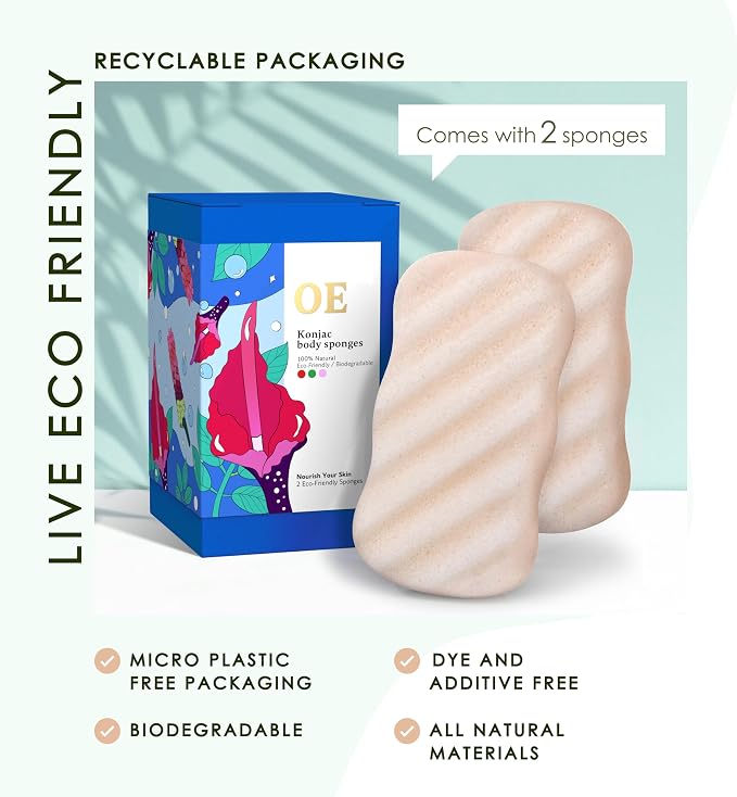 Konjac Sponge Body | Microplastic Free 100% Natural | Non-Toxic | Biodegradable - Image 6