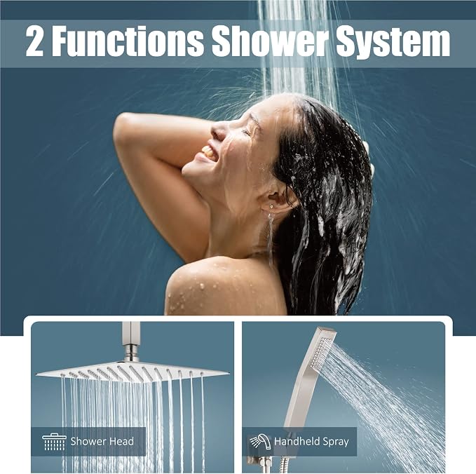 Aolemi Ceiling Mount Shower System Rain Shower Head - Image 2