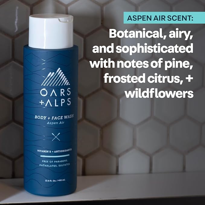 Oars + Alps Body and Face Wash for Men, Mens Body Wash & Face Cleanser - Image 7