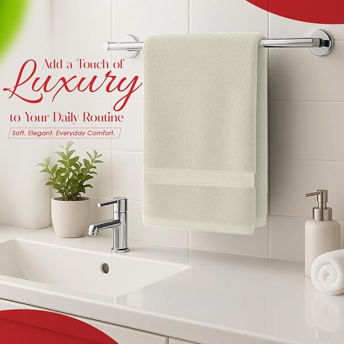 RIVERSIDE 6 Pack Premium Hand Towels Set, 16x28 inches, 100% Ring Spun Cotton - Image 4