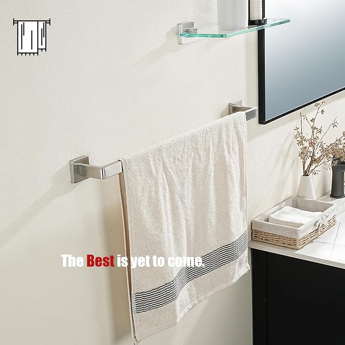 JQK Brushed Towel Bar, Rounded Edges 26.41 Inch Towel Rack, 304 Stainless Steel - Image 6