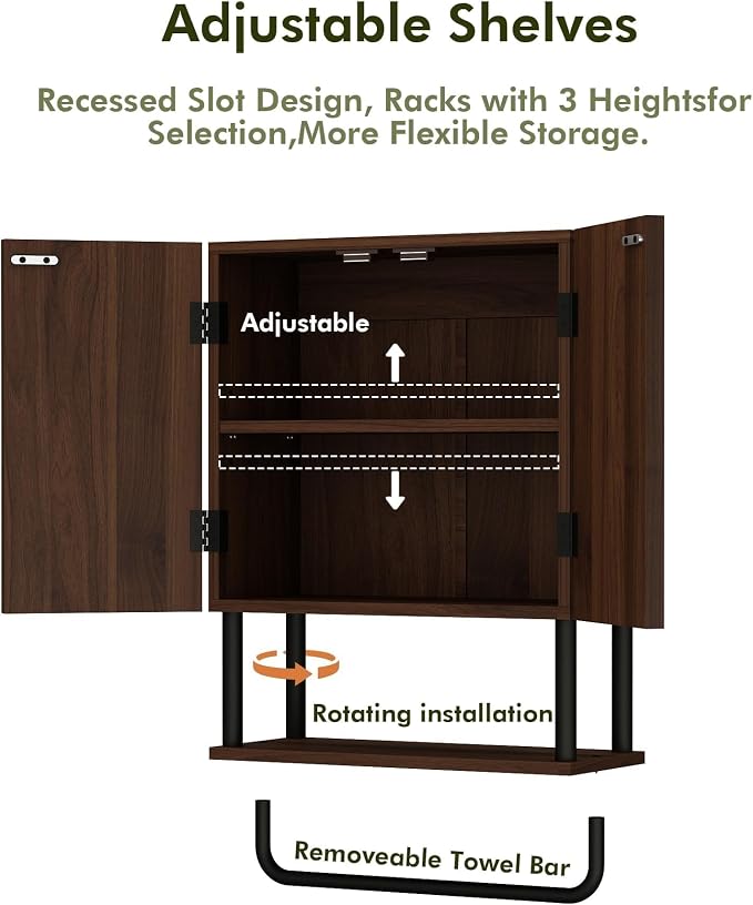 RUSTOWN Farmhouse Bathroom Wall Cabinet - Image 7