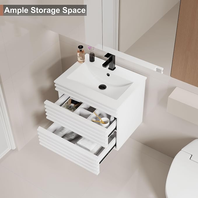 LUCKWIND 24" Floating Bathroom Vanity - Image 3
