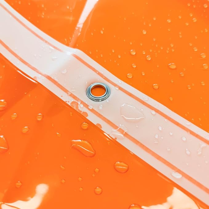 Barossa Design Clear Orange Shower Curtain Liner - Image 6