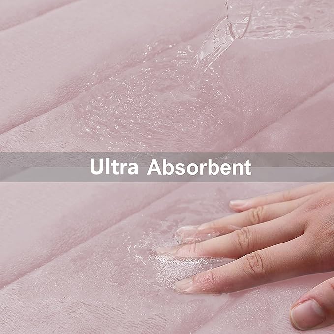 Buganda Memory Foam Bath Mat, Ultra Soft and Non-Slip Bathroom Rugs, Water - Image 4
