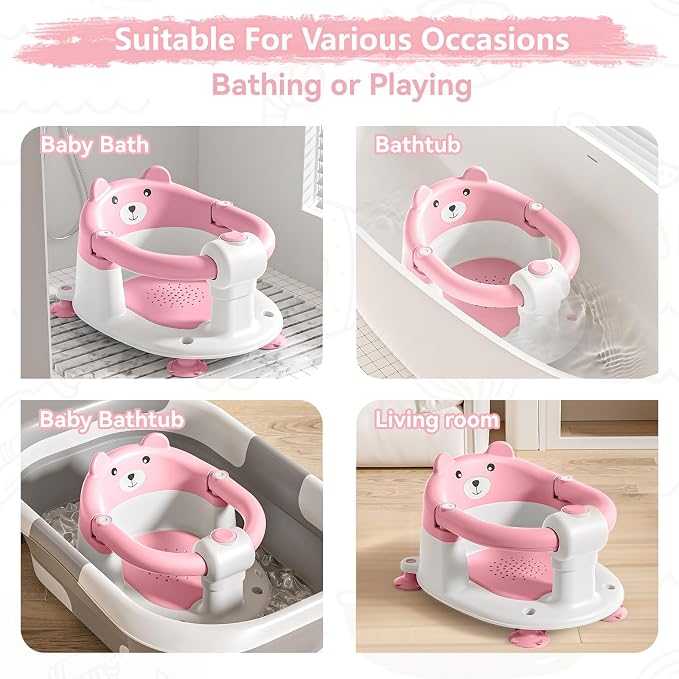 Baby Bath Seat for Babies 6 Months & Up, Toddler Bath Seats for Babies Sitting - Image 6