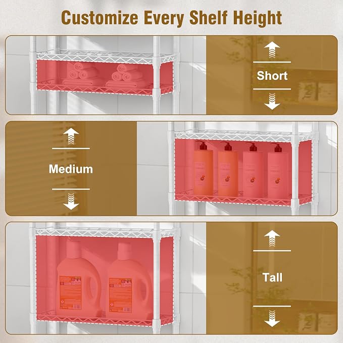 EAGMAK 4 Tier Over The Toilet Storage Rack, Bathroom Organizers and Storage - Image 3