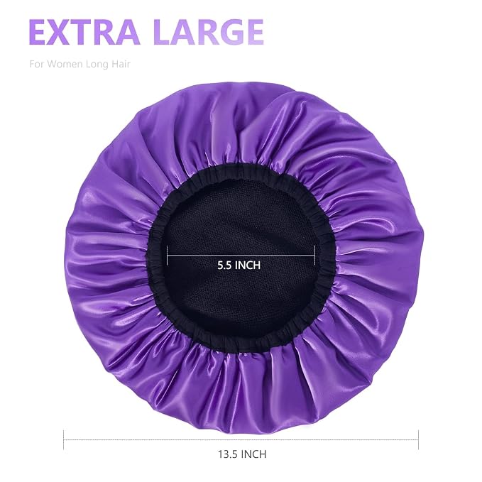 Aquior Shower Cap, Extra Large Triple Layer Bathing Cap - Image 2