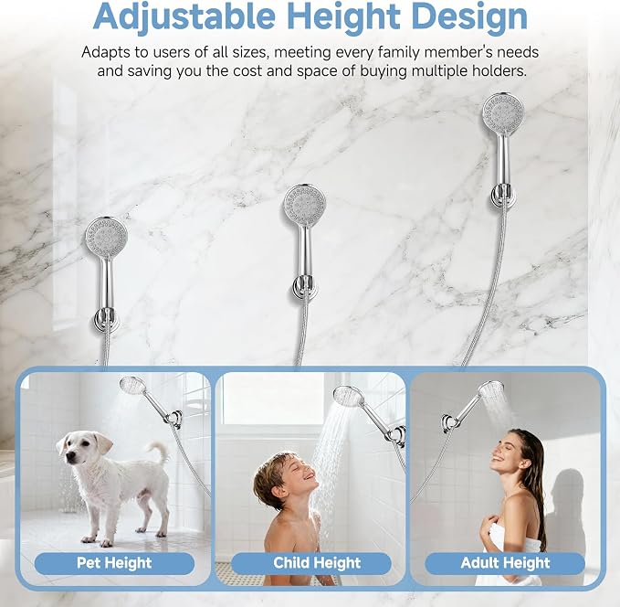 Suction Shower Head Holder，Removable Wall-Mount Handheld Shower Holder - Image 4