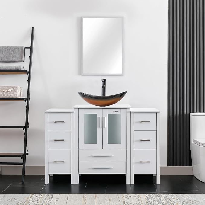 eclife 48" Modern Bathroom Vanity Sink Combo Freestanding Cabinet by eclife
