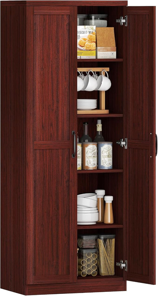 HOMCOM 63" 2-Door Kitchen Pantry, Freestanding Storage Cabinet by HOMCOM