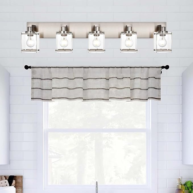 5-Lights Brushed Nickel Bathroom Wall Light - Image 6