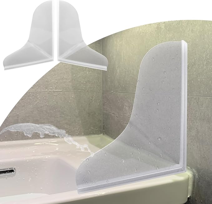 Mofason Silicone Shower Splash Guard, Bathroom Shower Water Guard by Mofason