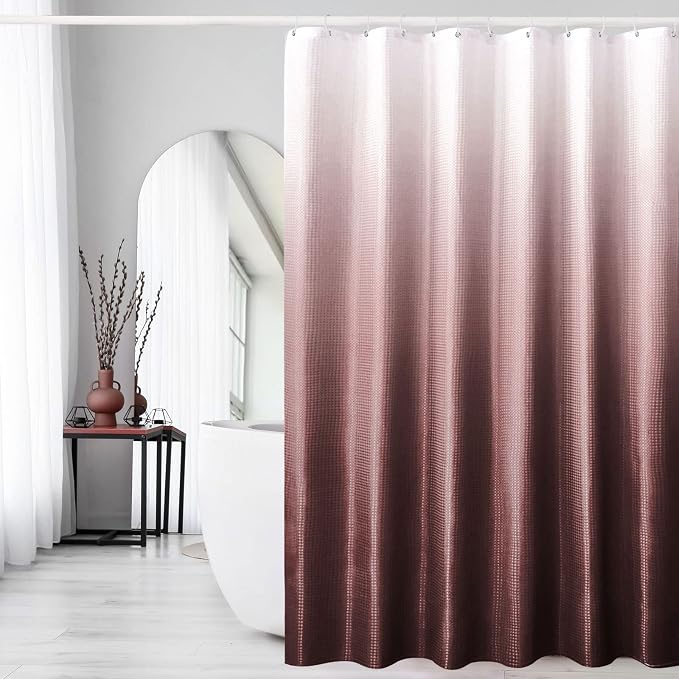 Gibelle Burgundy Fabric Shower Curtain, Ombre Shower Curtains by Gibelle
