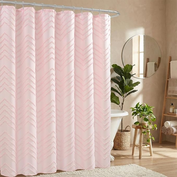 Pink Shower Curtain Boho Shower Curtains - Image 7