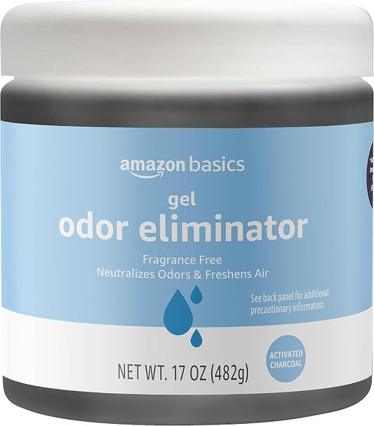 Amazon Basics Gel Odor Eliminator, Activated Charcoal, Fragrance Free, 17 Oz by AmazonBasics