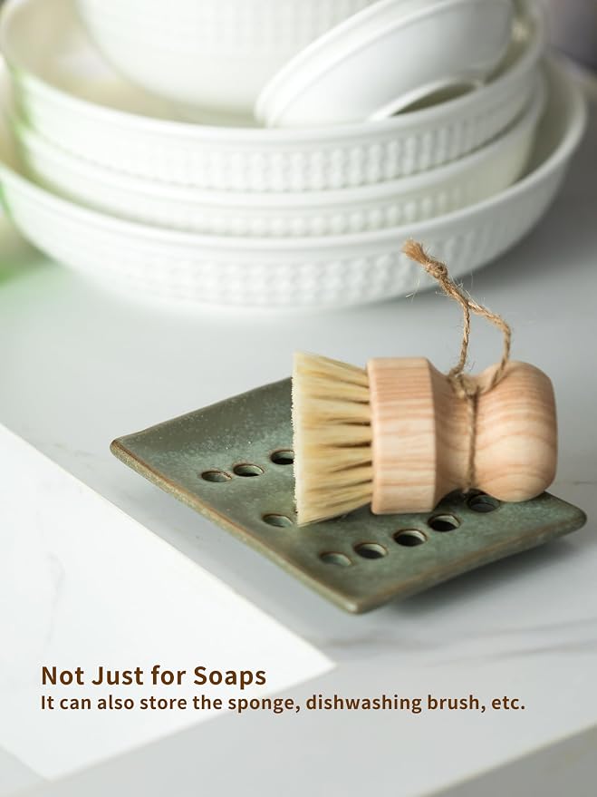 Ceramic Soap Dish with Self Drain - Image 6