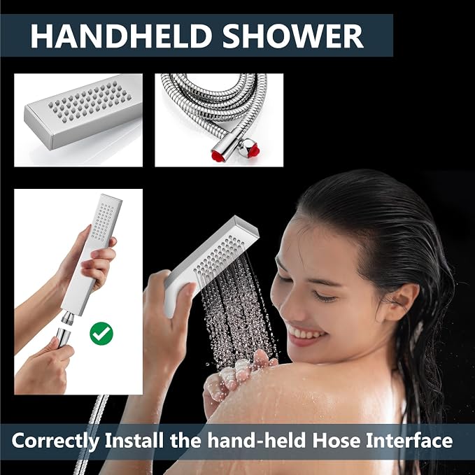 Aolemi Ceiling Mount Shower System Rain Shower Head - Image 3