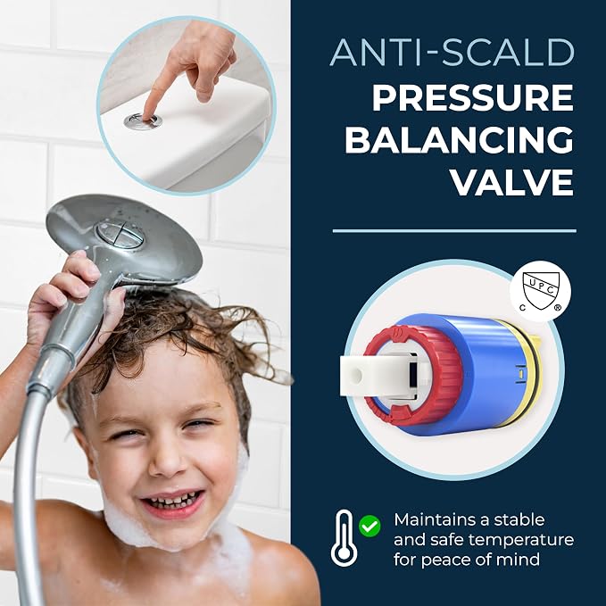 HammerHead Showers Solid Metal Shower Valve and Trim Kit, Two-Handle Volume and - Image 6