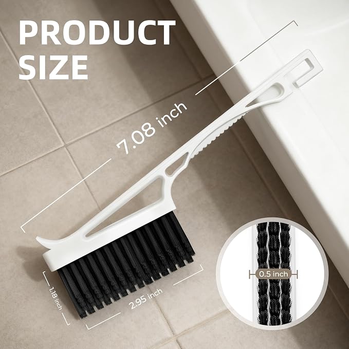 Grout Cleaner Brush V Shape, Stiff Grout Cleaning Brushes - Image 2