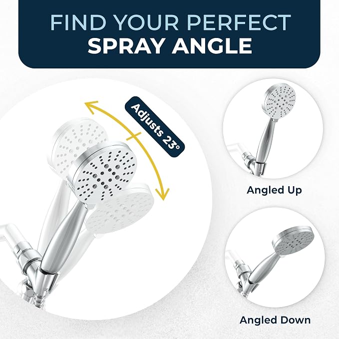 HammerHead Showers® Solid Metal 3-Spray Handheld Shower Head - Image 7