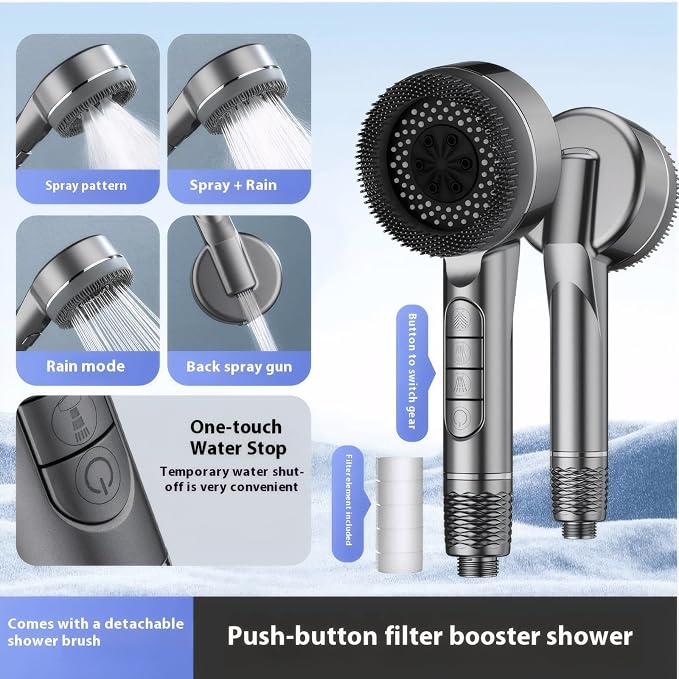 Filtered Shower Head with Handheld, High Pressure Shower Heads - Image 6
