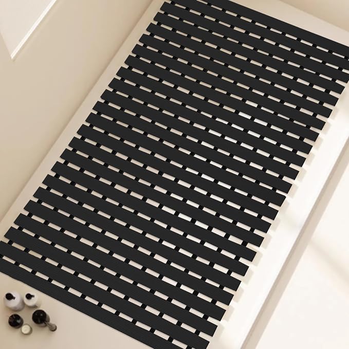 Large Shower Mat Without Suction Cups, Heavy Duty Bathtub Mat by Tiamo