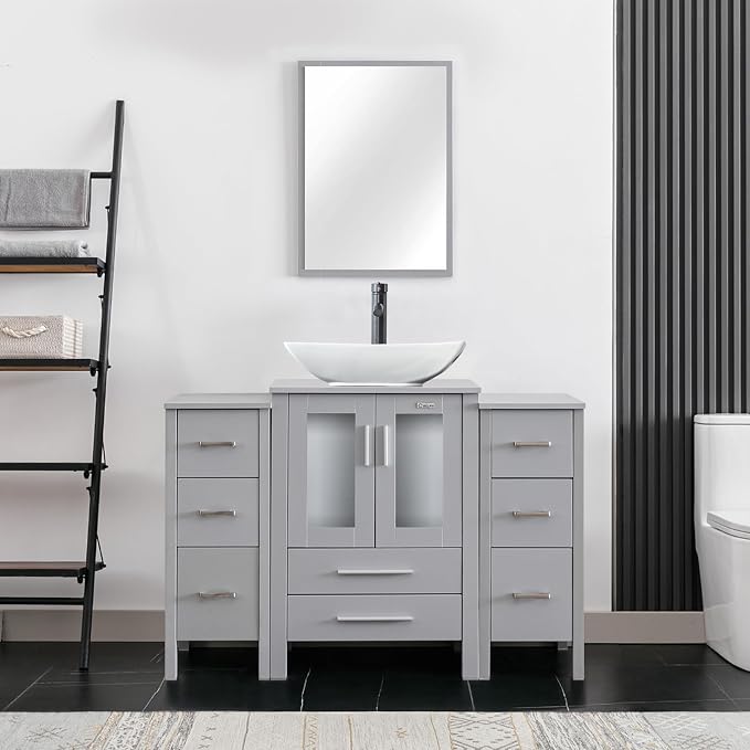 eclife 48" Modern Bathroom Vanity Sink Combo Freestanding Cabinet by eclife